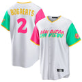S.Diego Padres #2 Xander Bogaerts Player White City Connect Home Game Fdoa Stitched Jerseys