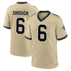 NO.Saints #6 Tyler Shough Player Gold Home Game Gdoa Stitched Jerseys