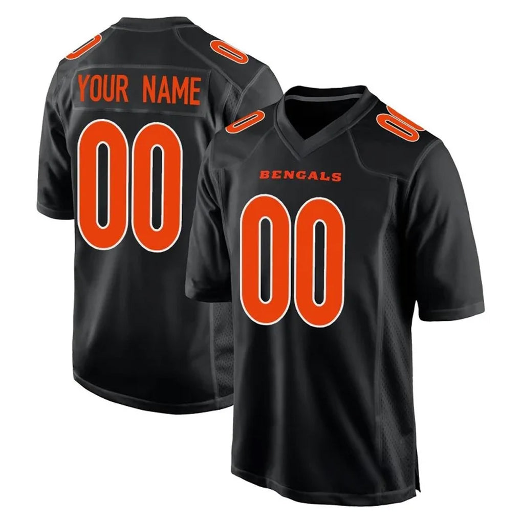 Custom C.Bengals Black Fashion Game Any Name & Numbers Gdoa Stitched Jerseys