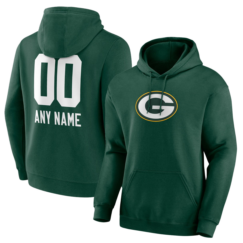 Custom GB.Packers Green Logo Pullover Hoodies Limited Game Any Name & Numbers Gdoa Stitched Jerseys
