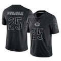 C.Bears #25 Kyle Monangai Player Black REFLECTIVE Limited Game Gdoa Stitched Jerseys