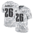 P.Eagles #26 Saquon Barkley Player Arctic Camo Salute to Service Limited Game Gdoa Stitched Jerseys