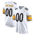 Custom P.Steelers White Home Game Any Name & Numbers Gdoa Stitched Jerseys