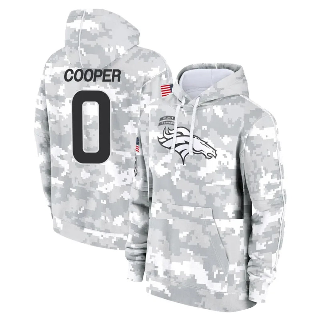 D.Broncos #0 Jonathon Cooper Player Arctic Camo Salute to Service Hoodies Limited Game Gdoa Stitched Jerseys