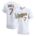 LA.Dodgers #7 Blake Snell Player Gold Limited Elite Home Fdoa Stitched Jerseys