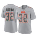 C.Browns #32 Jim Brown Player Gray Atmosphere Fashion Game Gdoa Stitched Jerseys