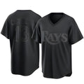 T.Bay Rays #13 Junior Caminero Player Black Home Game Fdoa Stitched Jerseys