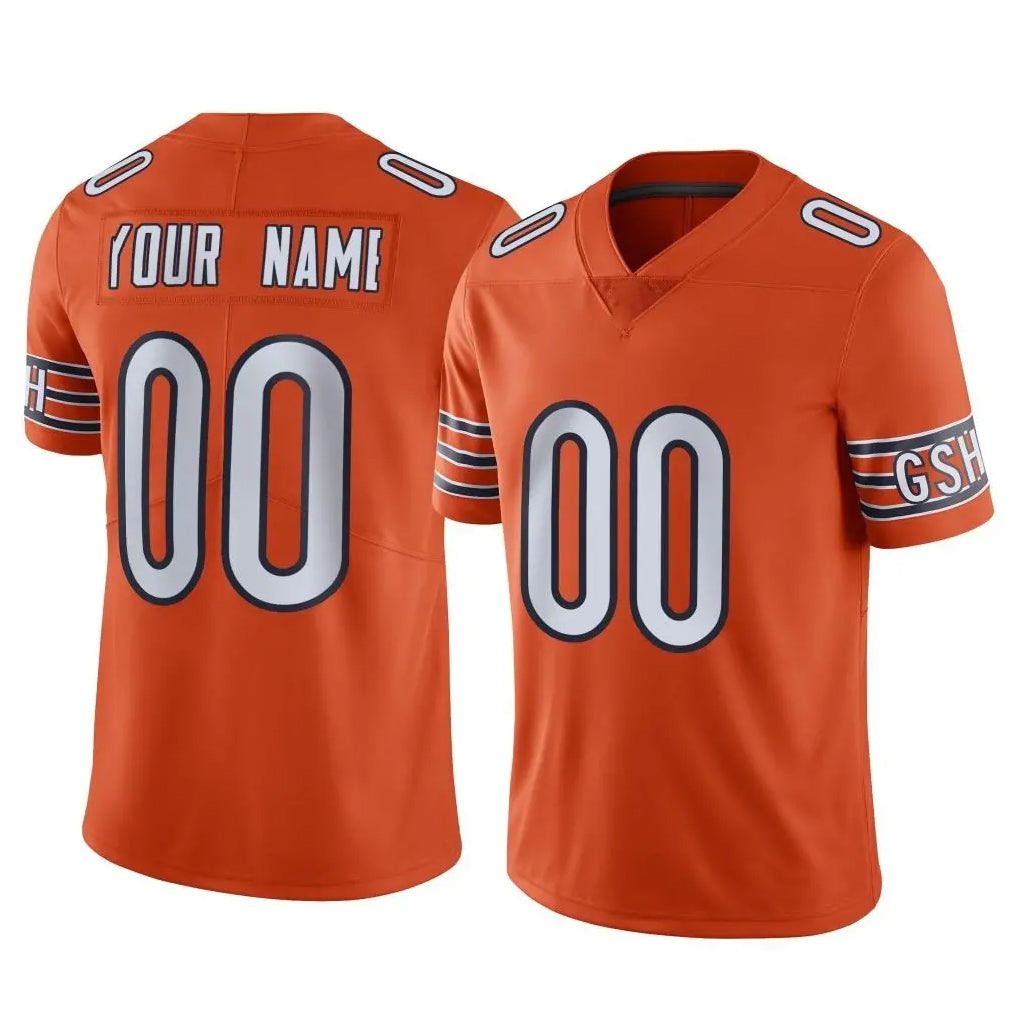 Custom C.Bears Orange Alternate Vapor Limited Home Game Any Name & Numbers Gdoa Stitched Jerseys