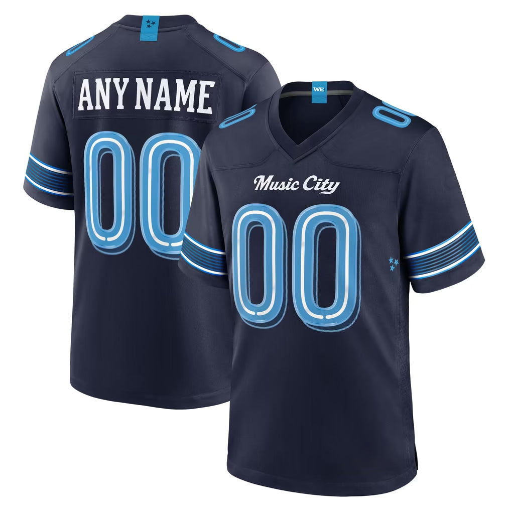 Custom T.Titans Navy 2026 Rivalries Collection Home Game Any Name & Numbers Gdoa Stitched Jerseys