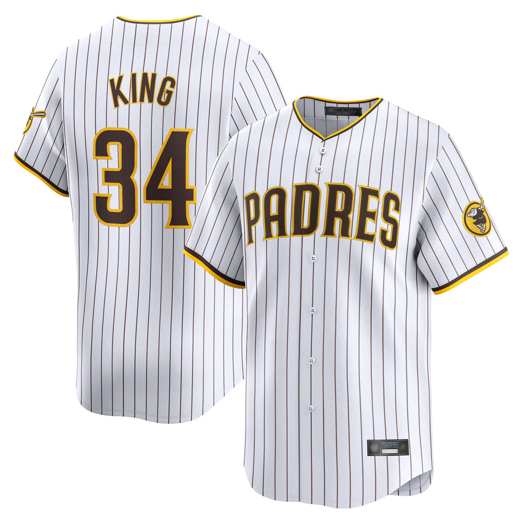 S.Diego Padres #34 Michael King Player White Home Limited Fdoa Stitched Jerseys
