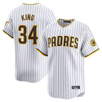 S.Diego Padres #34 Michael King Player White Home Limited Fdoa Stitched Jerseys