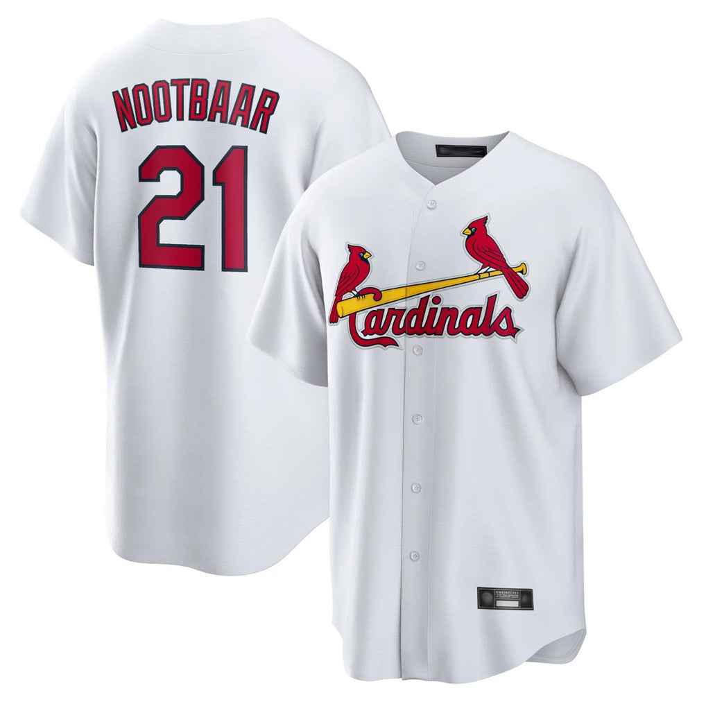 St. Louis Cardinals #21 Lars Nootbaar Player White Home Game Fdoa Stitched Jerseys