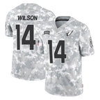 A.Cardinals #14 Michael Wilson Player Camo Salute to Service Limited Home Gdoa Stitched Jerseys