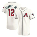 A.Diamondbacks #12 Lourdes Gurriel Jr Player Cream Limited Elite Home Game Gdoa Stitched Jerseys