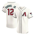 A.Diamondbacks #12 Lourdes Gurriel Jr Player Cream Limited Elite Home Game Gdoa Stitched Jerseys