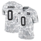 NY.Giants #0 Brian Burns Player Arctic Camo Salute To Service Limited Game Gdoa Stitched Jerseys