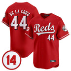 C.Reds #44 Elly De La Cruz Player Red Vapor Premier Limited Home Gdoa Stitched Jerseys
