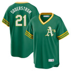 Athletics #21 Tyler Soderstrom Player Kelly Green Cooperstown Collection T-shirt Game Gdoa Stitched Jerseys