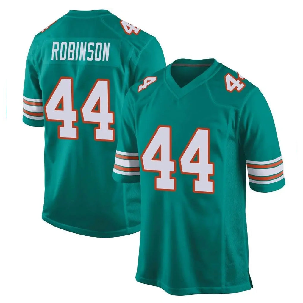 M.Dolphins #44 Chop Robinson Player Aqua Alternate Home Game Gdoa Stitched Jerseys