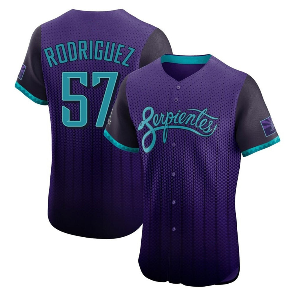 A.Diamondbacks #57 Eduardo Rodriguez Player Purple City Connect Limited Elite Home Game Gdoa Stitched Jerseys
