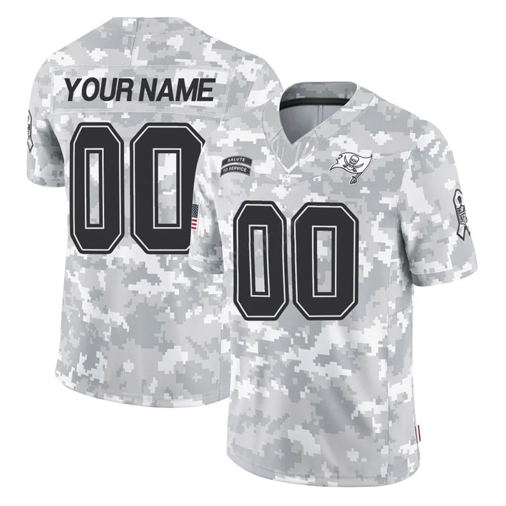 Custom TB.Buccaneers Arctic Camo Limited Salute To Service Home Game Any Name & Numbers Gdoa Stitched Jerseys