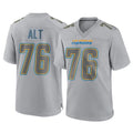 LA.Chargers #76 Joe Alt Player Gray Atmosphere Fashion Home Game Gdoa Stitched Jerseys