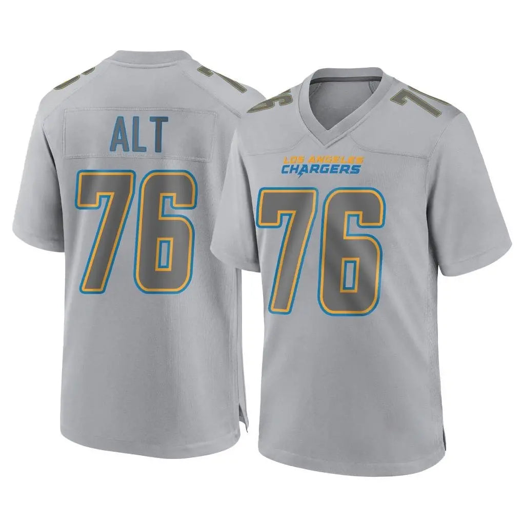 LA.Chargers #76 Joe Alt Player Gray Atmosphere Fashion Home Game Gdoa Stitched Jerseys