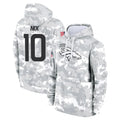 D.Broncos #10 Bo Nix Player Arctic Camo Salute to Service Hoodies Limited Game Gdoa Stitched Jerseys