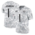 C.Bears #1 Jaylon Johnson Player Arctic Camo Salute to Service Limited Gdoa Stitched Jerseys