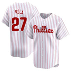 P.Phillies #27 Aaron Nola Player White Home Limited Fdoa Stitched Jerseys