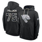J.Jaguars #75 Emmanuel Pregnon Player 2026 Black Logo Pullover Hoodies Limited Game Gdoa Stitched Jerseys