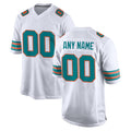 Custom M.Dolphins White Limited Home Game Any Name & Numbers Gdoa Stitched Jerseys