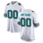 Custom M.Dolphins White Limited Home Game Any Name & Numbers Gdoa Stitched Jerseys
