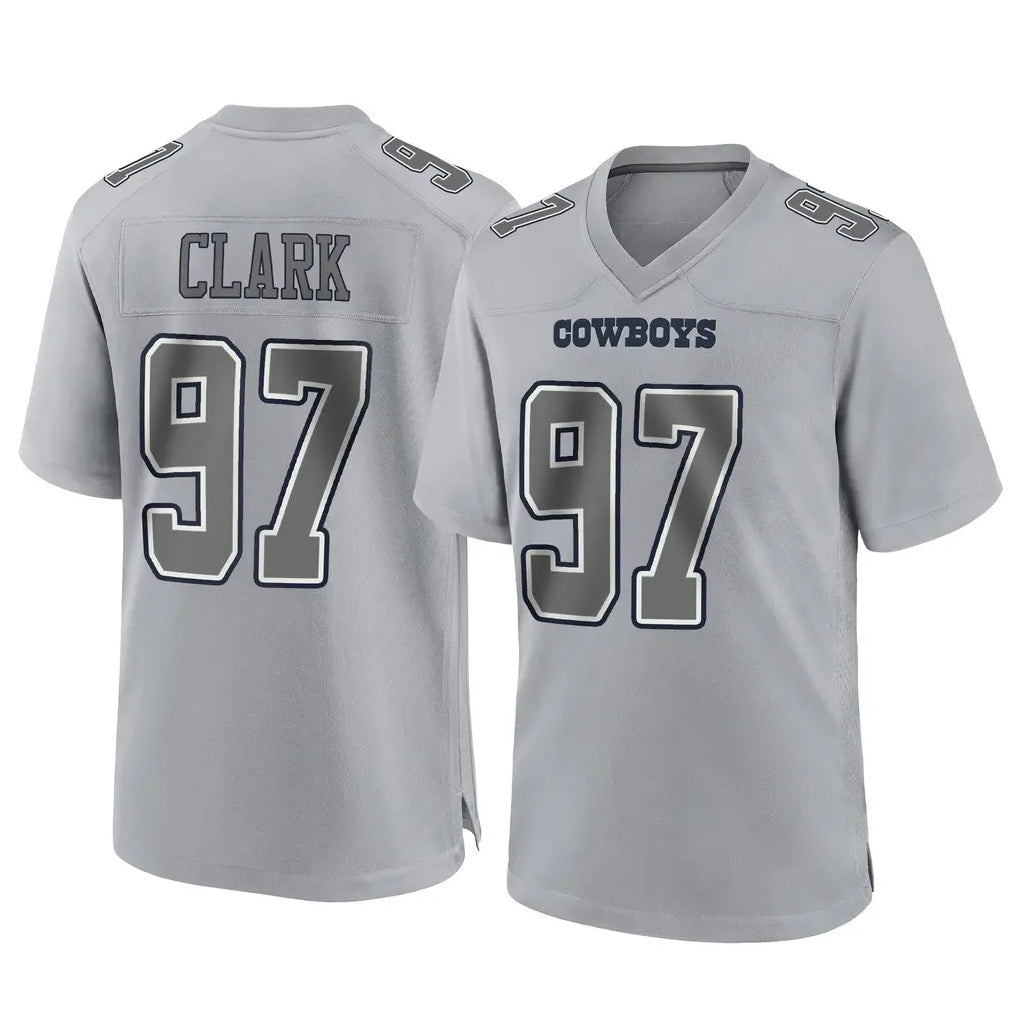 D.Cowboys #97 Kenny Clark Player Gray Atmosphere Fashion Home Game Gdoa Stitched Jerseys