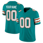 Custom M.Dolphins Aqua Limited Alternate Vapor F.U.S.E. Home Game Any Name & Numbers Gdoa Stitched Jerseys