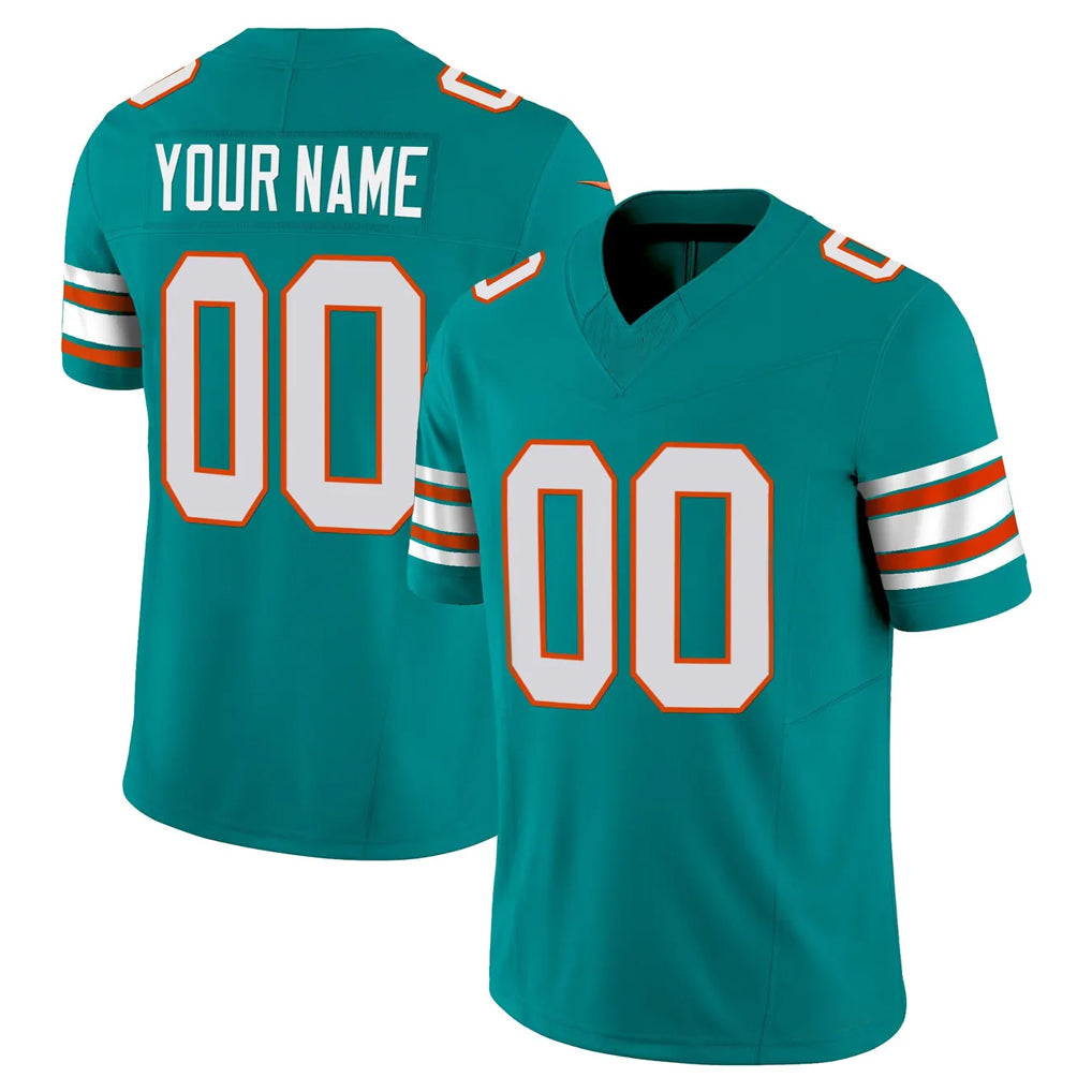 Custom M.Dolphins Aqua Limited Alternate Vapor F.U.S.E. Home Game Any Name & Numbers Gdoa Stitched Jerseys