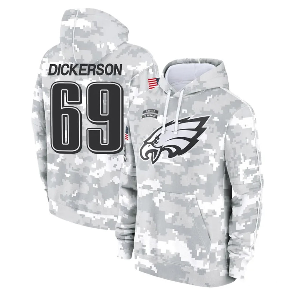 P.Eagles #69 Landon Dickerson Player Arctic Camo Salute to Service Pullover Hoodies Limited Game Gdoa Stitched Jerseys