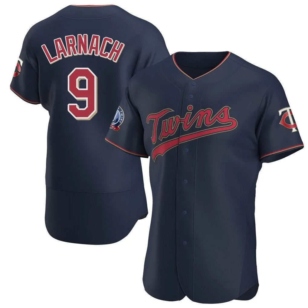 M.Twins #9 Trevor Larnach Player Navy 60th Home Limited Elite Fdoa Stitched Jerseys