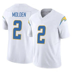 LA.Chargers #2 Elijah Molden Player White Limited Vapor F.U.S.E. Home Game Stitched Jerseys