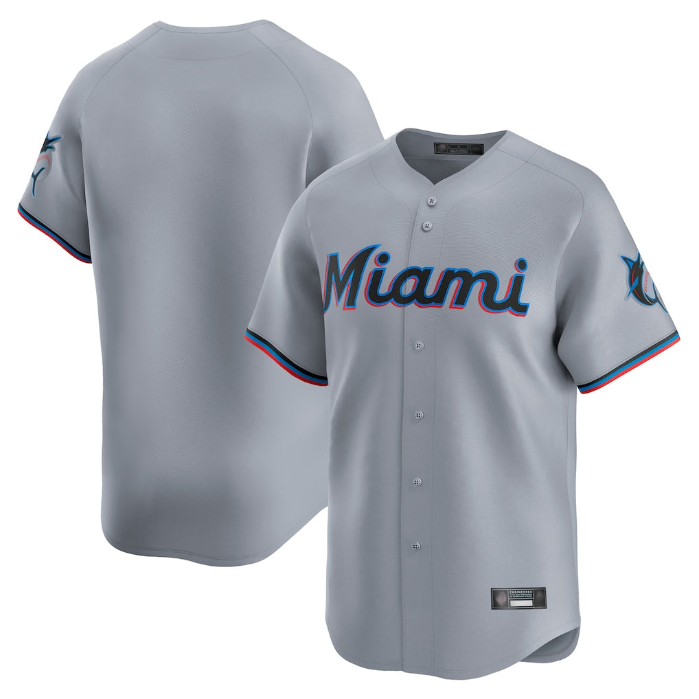 M.Marlins ## Marlins Blank Player Gray  Home Limited Fdoa Stitched Jerseys