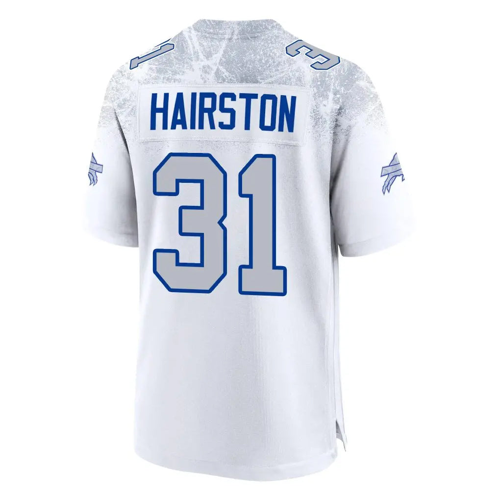 B.Bills #31 Maxwell Hairston Player White Rivalries Collection Game Gdoa Stitched Jerseys