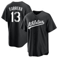 Athletics #13 Luis Barrera Player Black Fashion Home Game Gdoa Stitched Jerseys