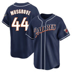 S.Diego Padres #44 Joe Musgrove Player Navy Cooperstown Collection Limited Home Fdoa Stitched Jerseys