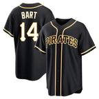 P.Pirates #14 Joey Bart Player Black Fashion Out Home Game Fdoa Stitched Jerseys
