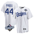 LA.Dodgers #44 Andy Pages Player White World Series Game Home Fdoa Stitched Jerseys