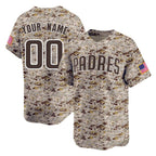 Custom S.Diego Padres Camo Limited Home Game Any Name & Number Gdoa Stitched Jerseys