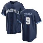 C.Cubs #9 Miguel Amaya Player Navy City Connect Home Game Gdoa Stitched Jerseys
