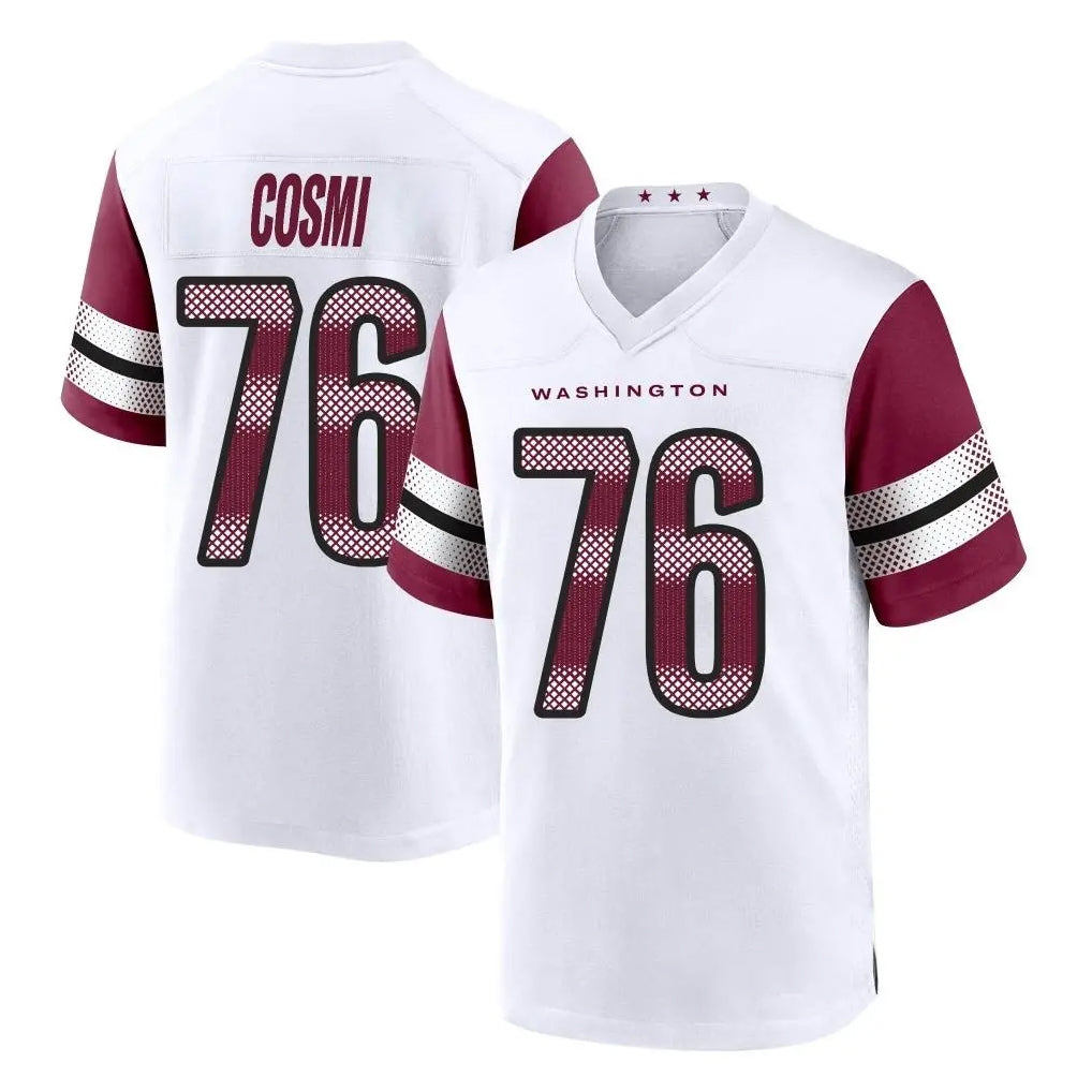 W.Commanders #76 Sam Cosmi Player White Game Home Gdoa Stitched Jerseys