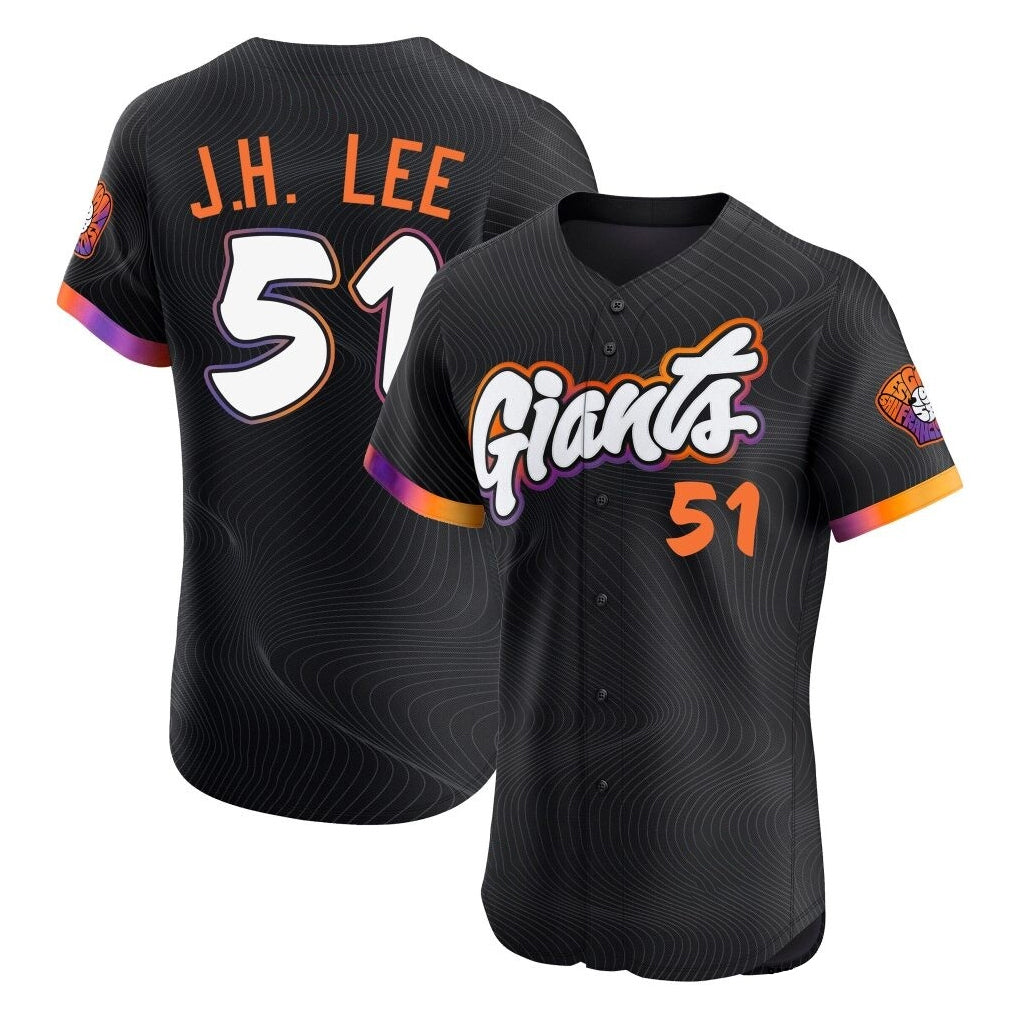 SF.Giants #51 Jung Hoo Lee Player Black 2025 City Connect Home Limited Elite Fdoa Stitched Jerseys