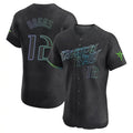 T.Bay Rays #12 Wade Boggs Player Black City Connect Home Limited Elite Fdoa Stitched Jerseys